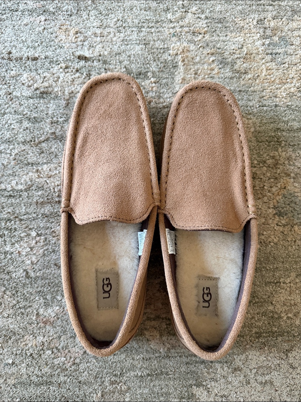 UGG Men's Adler Chestnut Suede Slippers NWOT